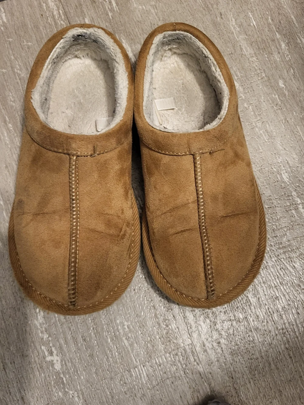 Target Kids Faux-Suede Slip-On Slippers - Tan Brown